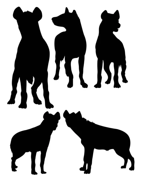 Silueta Hyena Dobré Využití Pro Symbol Logo Web Ikony Maskot — Stockový vektor