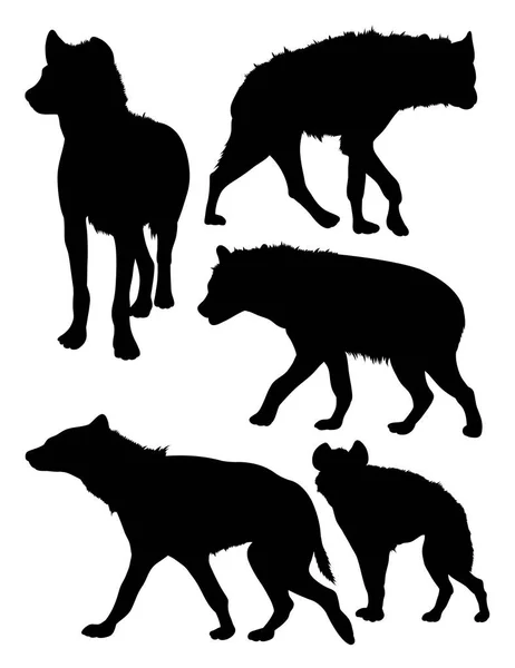 Silhouet Van Hyena Goed Gebruik Voor Symbool Logo Web Pictogram — Stockvector