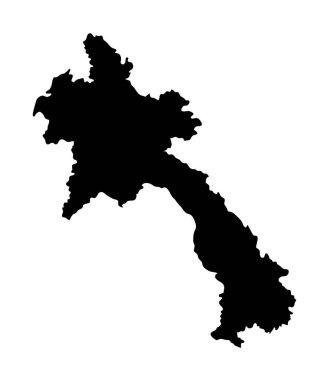 Laos haritası. Sembol, logo, web simgesi, maskot, işaret veya herhangi bir tasarım için iyi kullanmak istiyorum.