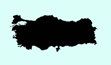 Türkiye siluet haritası. Sembol, logo, web simgesi, maskot, işaret veya herhangi bir tasarım için iyi kullanmak istiyorum.
