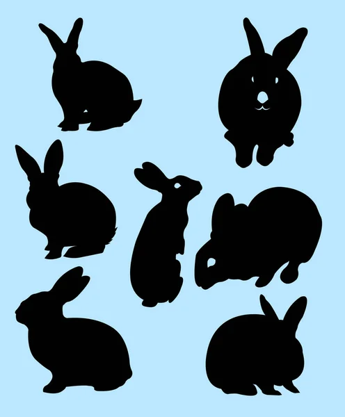 Silhouette Lapin Bon Usage Pour Symbole Logo Icône Web Mascotte — Image vectorielle