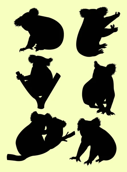 Silueta Koala Buen Uso Para Símbolo Logotipo Icono Web Mascota — Archivo Imágenes Vectoriales
