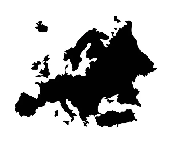 Карта Европы Нем Хорошее Использование Символа Логотипа Веб Значка Талисмана — стоковый вектор
