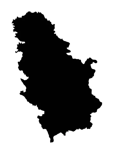 Карта Сербії Хороше Використання Символів Логотипу Веб Іконки Талісмана Знака — стоковий вектор