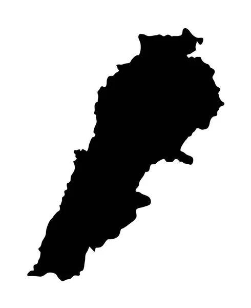 Lübnan Haritası Sembol Logo Web Simgesi Maskot Işaret Veya Herhangi — Stok Vektör