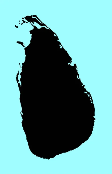 斯里兰卡地图 良好的使用符号 网页图标 吉祥物 或任何你想要的设计 — 图库矢量图片