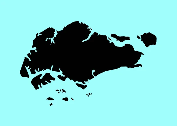Карта Силуету Сінгапуру Хороше Використання Символів Логотипу Веб Іконки Талісмана — стоковий вектор