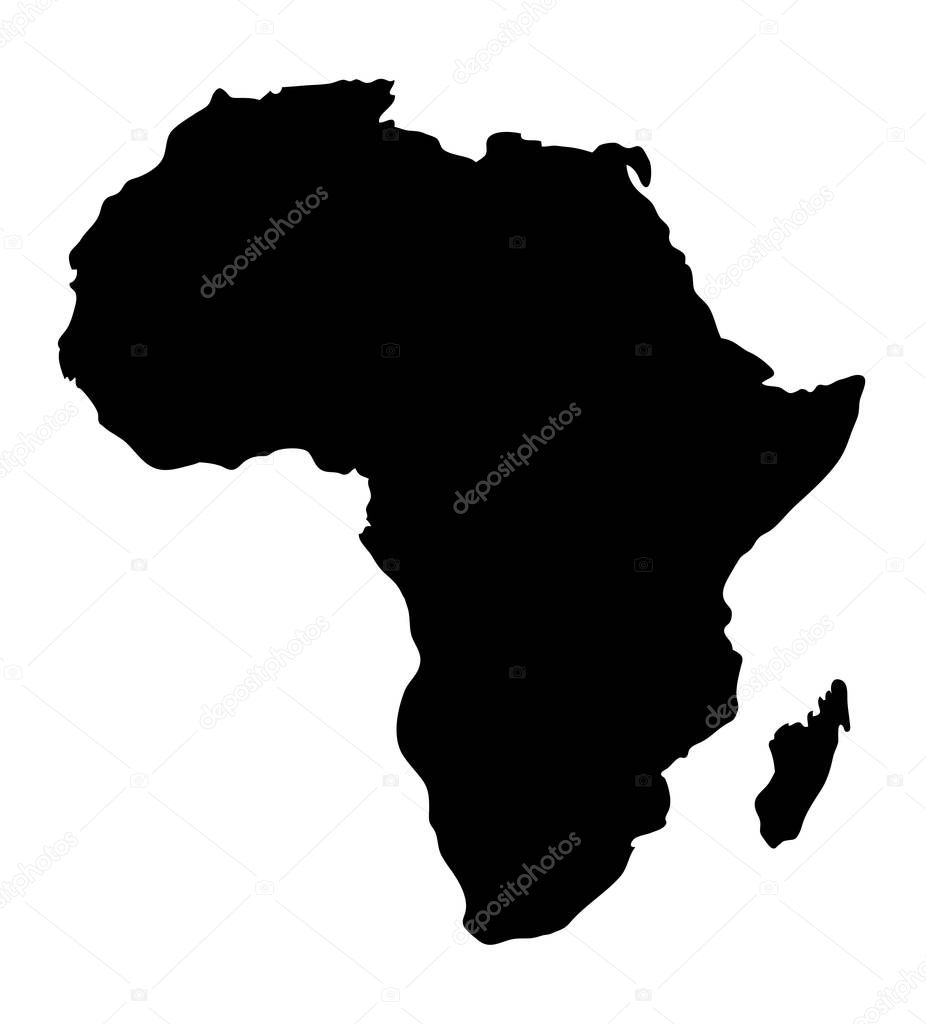 Map of africa. Good use for symbol, logo, web icon, mascot, sign, or any design you want. 