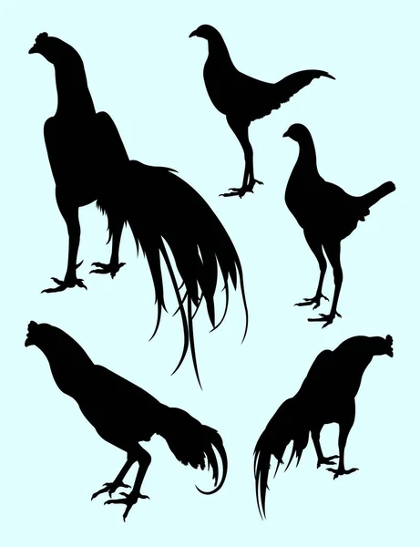 Σιλουέτα Του Κοτόπουλου Καλή Χρήση Συμβόλου Λογότυπου Εικονίδιο Web Μασκότ — Διανυσματικό Αρχείο