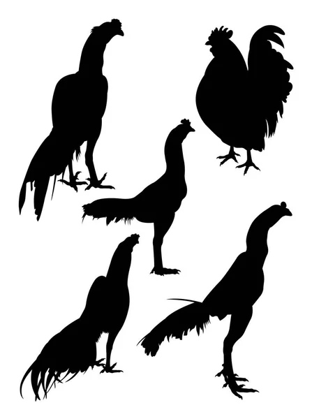 Silhouette Von Huhn Gute Verwendung Für Symbol Logo Websymbol Maskottchen — Stockvektor