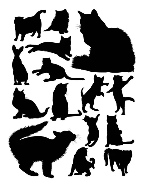 Silhouette Cats Good Use Symbol Logo Web Icon Mascot Sign — Stock Vector