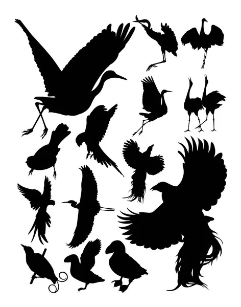 鳥のシルエット シンボル Web アイコン マスコット または任意のデザインの良い使用 — ストックベクタ