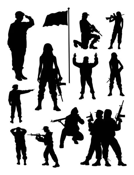  Kadın askerin siluet. Sembol, logo, web simgesi, maskot, işaret veya herhangi bir tasarım için iyi kullanmak istiyorum.