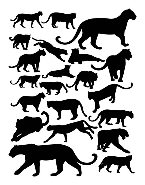 Panter silüeti. Sembol, logo, web simgesi, maskot, işaret veya herhangi bir tasarım için iyi kullanmak istiyorum.