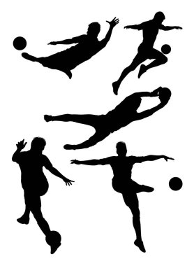 Futbol oyuncu detay siluet 01. Sembol, logo, web simgesi, maskot, işaret veya herhangi bir tasarım için iyi kullanmak istiyorum.