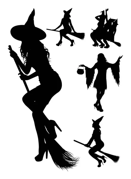 Cadı siluet 01. Sembol, logo, web simgesi, maskot, işaret veya herhangi bir tasarım için iyi kullanmak istiyorum.