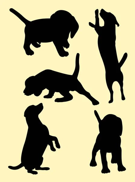 Silhouette Chien Aigle Bon Usage Pour Symbole Logo Icône Web — Image vectorielle