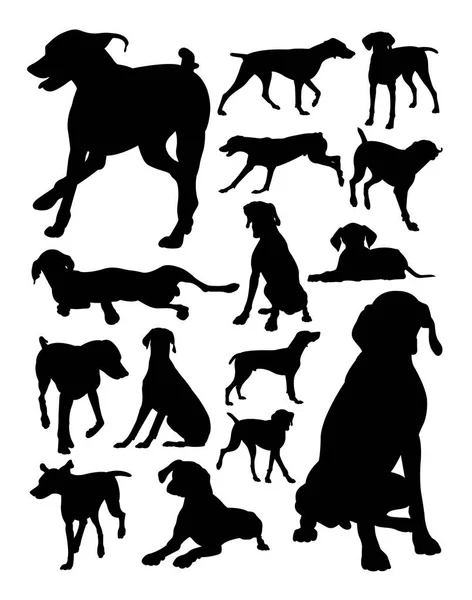 Silhouette Animale Allemande Pour Chien Pointeur Poil Court Bon Usage — Image vectorielle