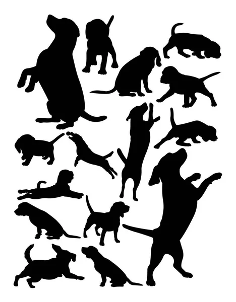 Силуэт Собачьего Зверя Хорошее Использование Символа Логотипа Веб Значка Талисмана — стоковый вектор