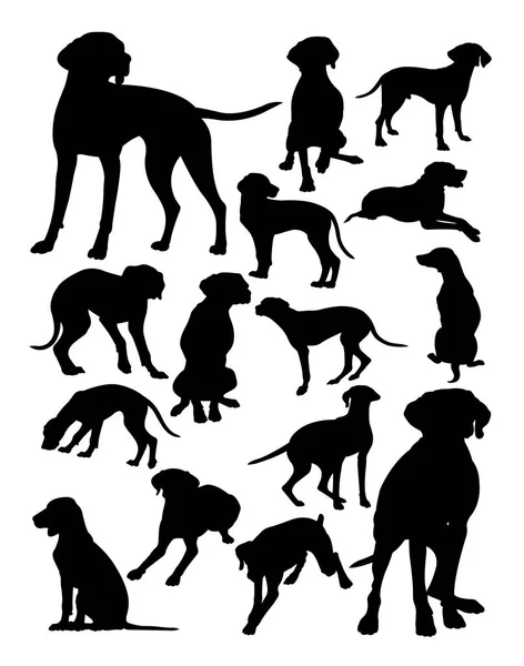 Silueta Perro Húngaro Viszla Animal Buen Uso Para Símbolo Logotipo — Archivo Imágenes Vectoriales
