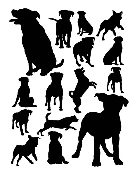 Rottweiler Perro Silueta Animal Buen Uso Para Símbolo Logotipo Icono — Vector de stock