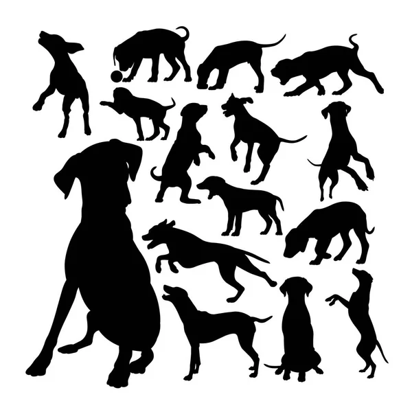 Collection Dalmatian Dog Silhouettes Good Use Symbol Logo Web Icon — Stock Vector