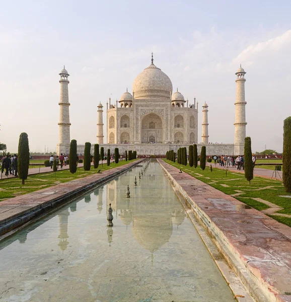 Agra Uttar Pradesh Indien April 2014 Taj Mahal Marmor Mausoleum — Stockfoto