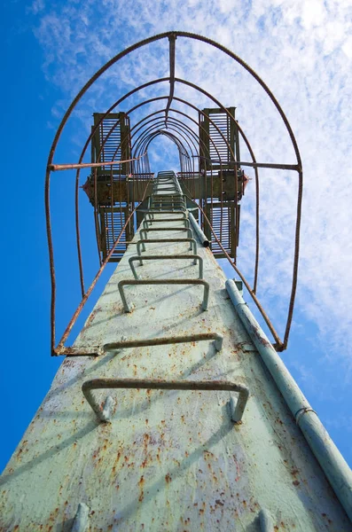 Old Steel Stair Steps Top Tower Abandoned Weathered Fire Escape Royalty Free Stock Photos