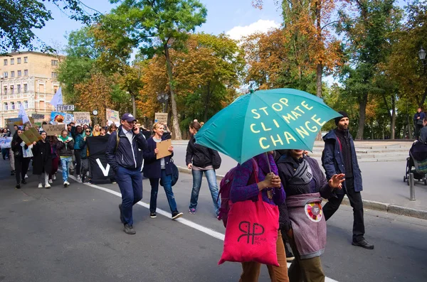 Kiev Ucrânia Setembro 2019 Povo Ucraniano Reúne Protestos Contra Mudanças — Fotografia de Stock