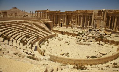 Suriye. Palmyra antik yapıların