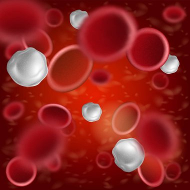 Okuma ve beyaz kan hücreleri gerçekçi kan