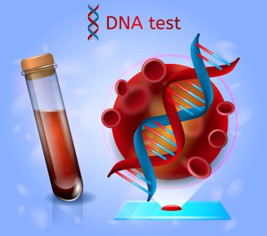 DNA Laboratuvarı kan testi gerçekçi vektör kavramı