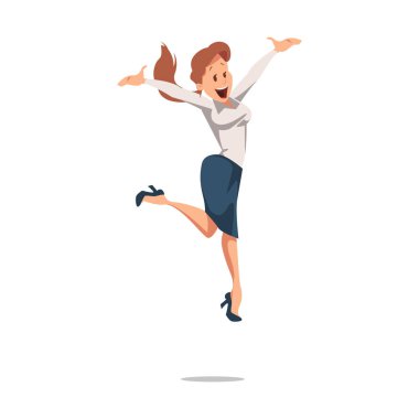 Office eğlenceli. Vektör düz çizim.