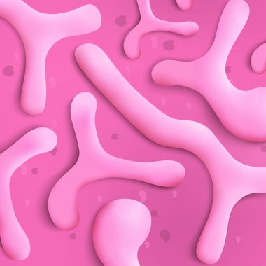 Bifidobacterium bakteri koloni gerçekçi vektör