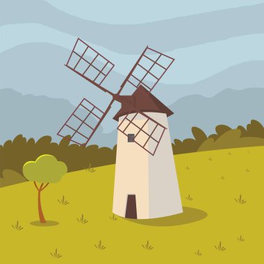 Kırsal manzara tarım vektör kavramı görüntü