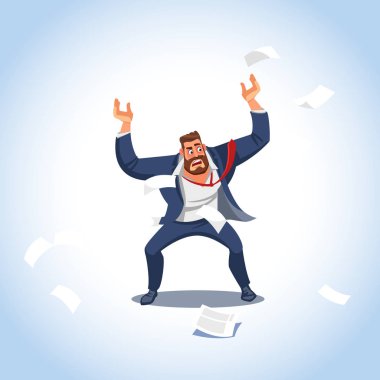 Stres altında bir patron vektör çizim