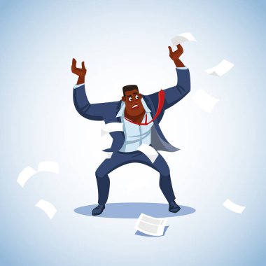 Stres altında bir patron vektör çizim