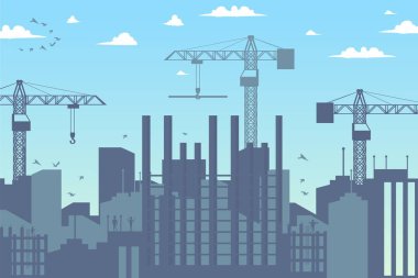 Kavramı Modern şehir inşaat binalar