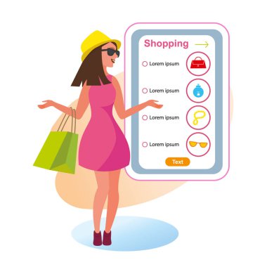 Kavramı kız stil dükkanda alışveriş