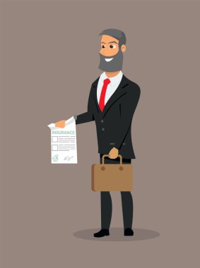 Vektör çizim karikatür mülkiyet sigortası