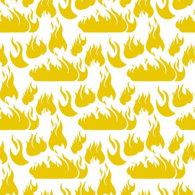 Vektör görüntü desen ayarla Yangın alev Silhouettes