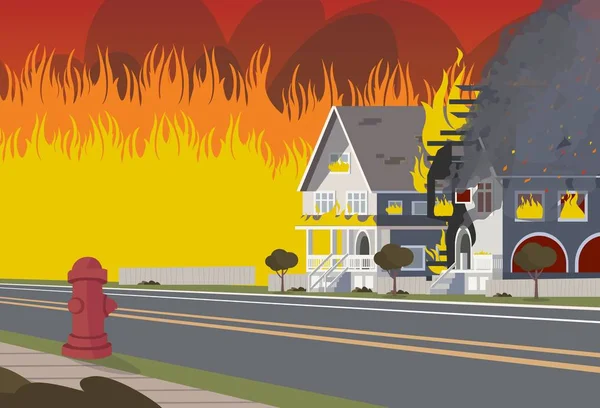 Векторна ілюстрація мультфільму пожежогасіння — стоковий вектор