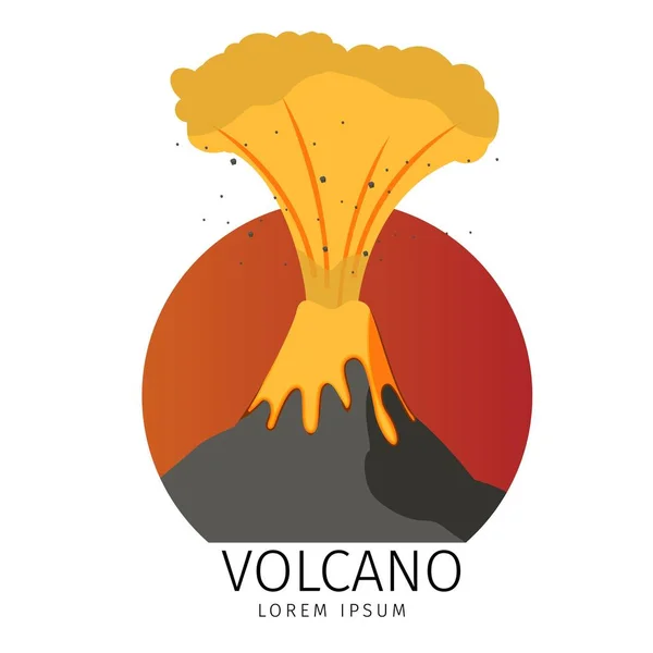 Vektorové ilustrace vulkanické chrlí ryby ikony — Stockový vektor