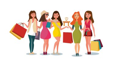 Kavramı kız stil dükkanda alışveriş