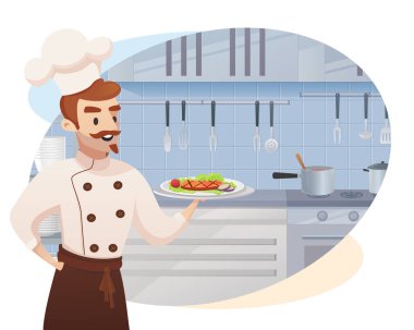 Restoran iş kavramı çizimi