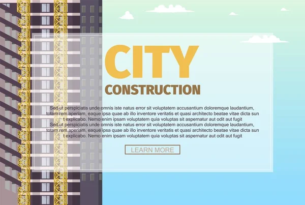 Vektor moderní město stavební stavební — Stockový vektor