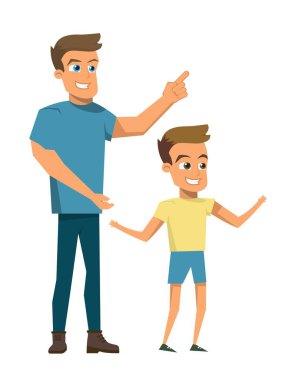 Vektör çizim karikatür mutlu aile kavramı