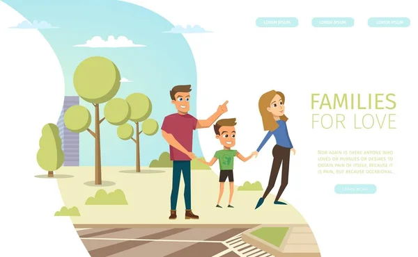 Consulta de Relaciones Familiares Vector Web Banner — Archivo Imágenes Vectoriales