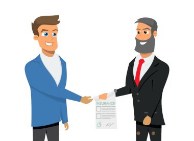 Vektör çizim karikatür mülkiyet sigortası