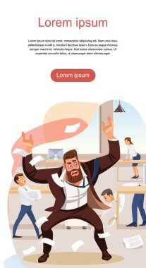 Kaos astlarının, öfkeli patron çığlıklar